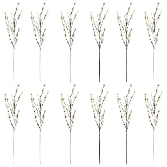 12 Pack: Off-White Peach Blossom Spray by Ashland®